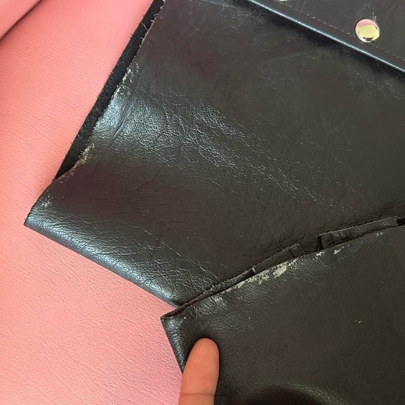 VINTAGE 80s/90s BLACK GENUINE LEATHER CHAPS Leather Moto Pants Biker Y2K Size-XL - Picture 7 of 10